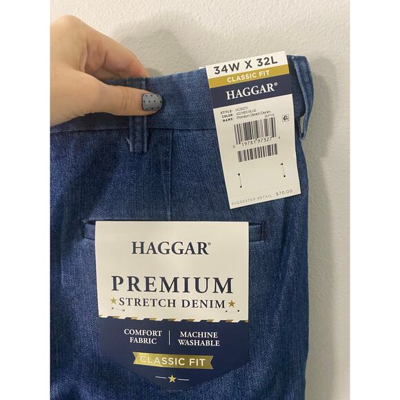 New Haggar Men's Premium Stretch Denim Classic Fit, Size 34W X 32L - Picture 3 of 3